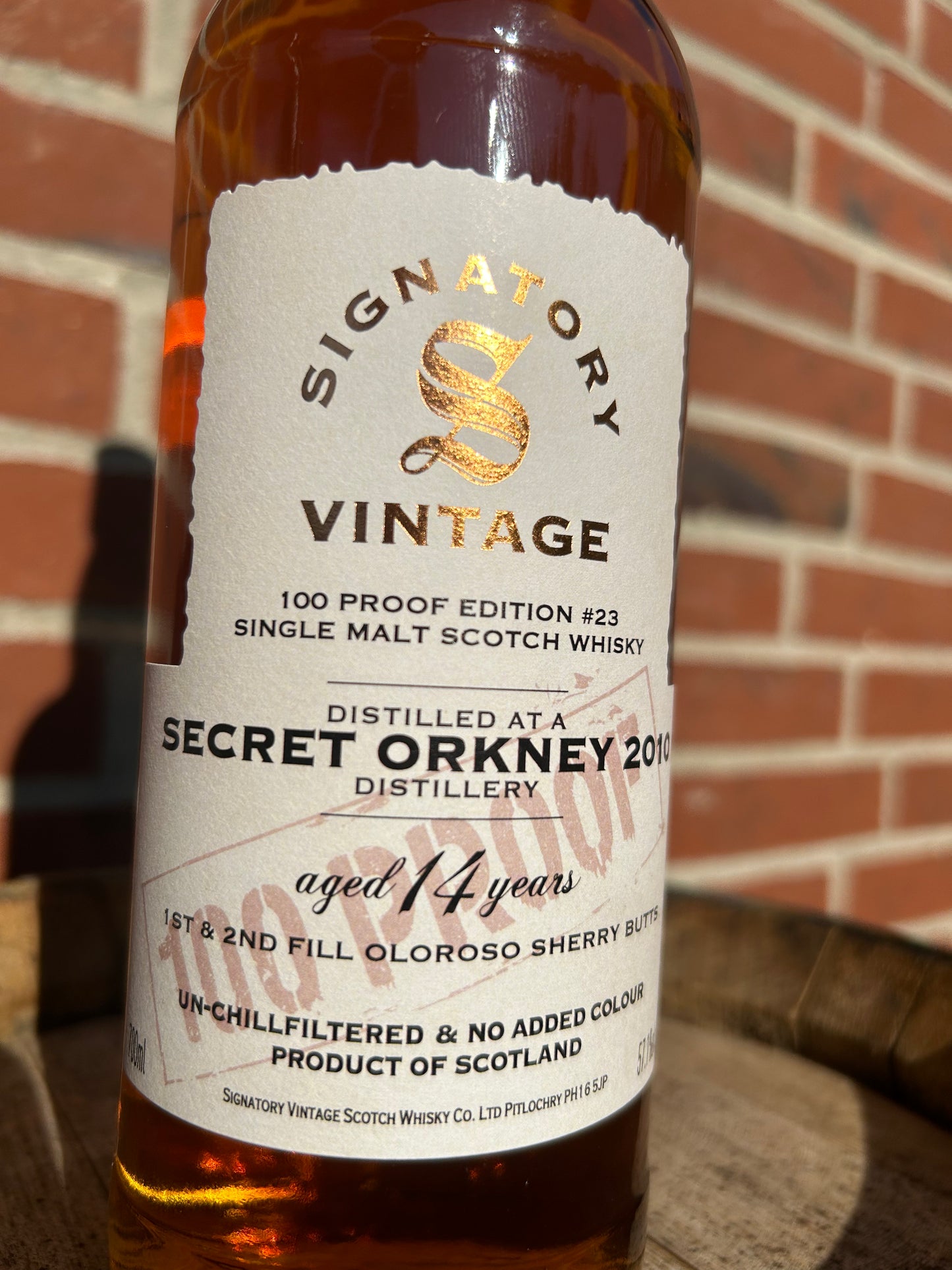 Secret Orkney (HP) 2010 14 år 57,1% Signatory 100 Proff