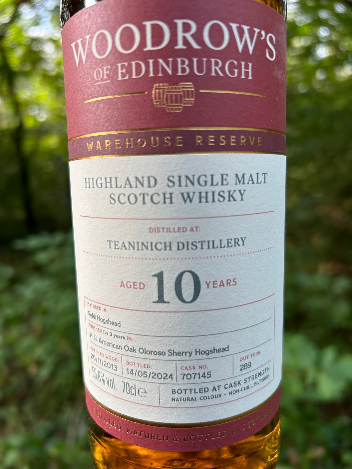 Teaninich 2013 10 år 56,8% Oloroso Woodrow´s of Edinburgh