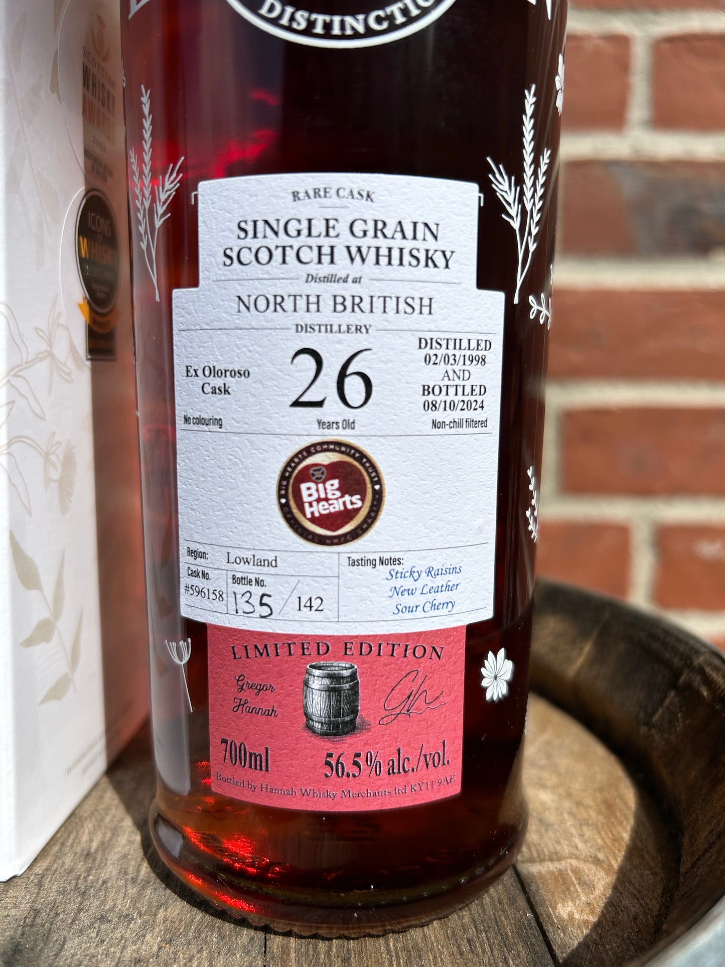 North British 1998 26 år 56,5% grain Lady of the Glen