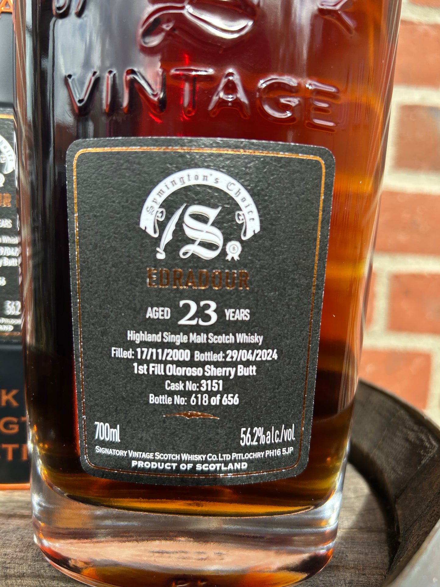 Edradour 23 år 56,2% Symingtons´s Choice Signatory