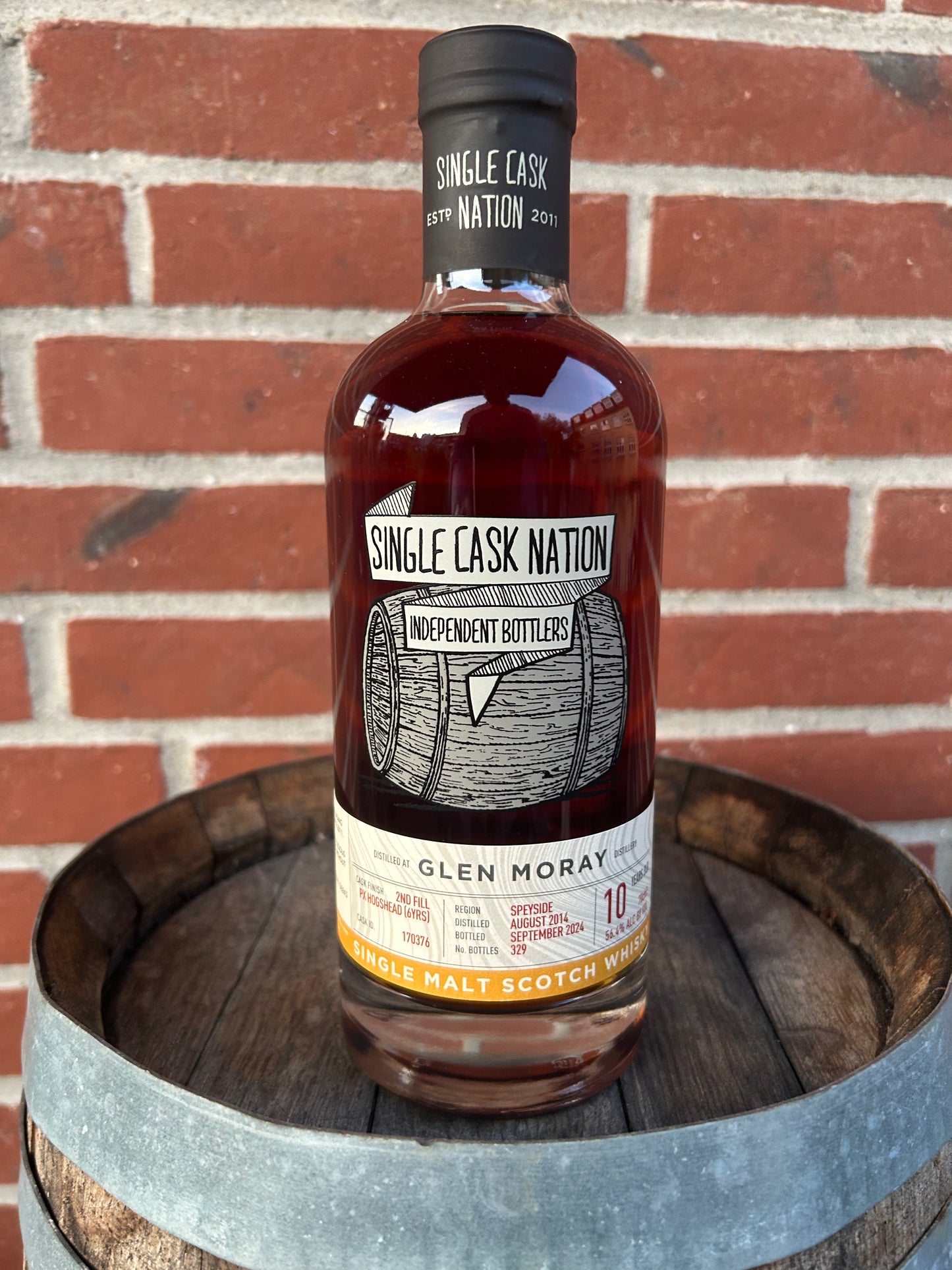 Glen Moray 10 år 56,4% PX finish Single Cask Nation