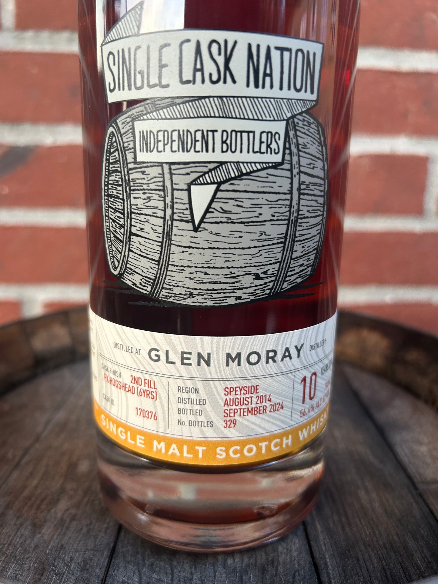 Glen Moray 10 år 56,4% PX finish Single Cask Nation
