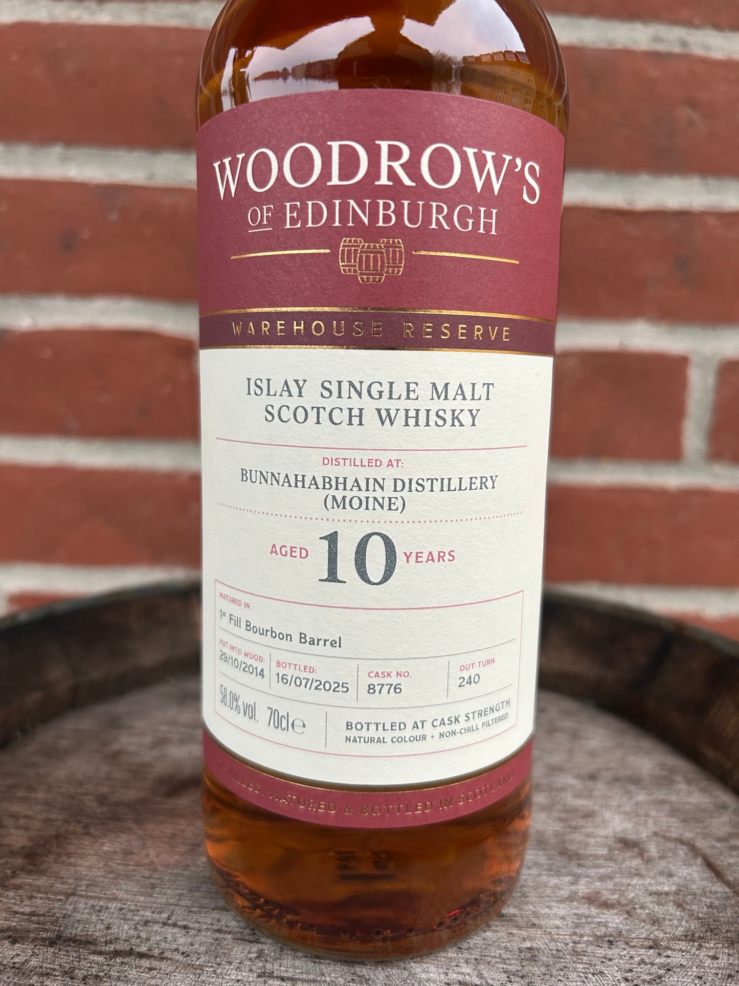 Bunnahabhain 2014 10 år 58%  Woodrow’s
