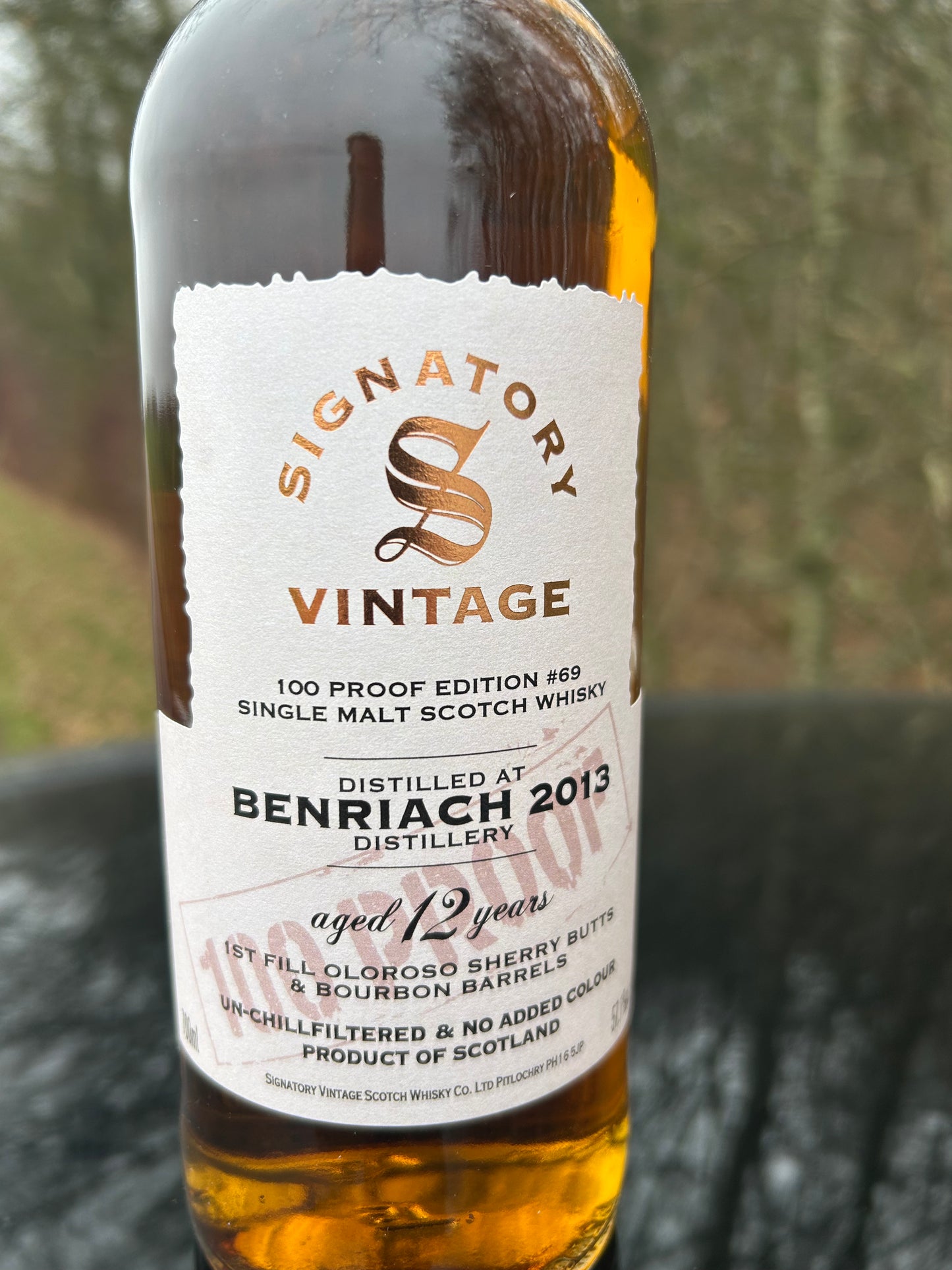 Benriach 2013 12 år 57,1% #69 100 Proof Signatory