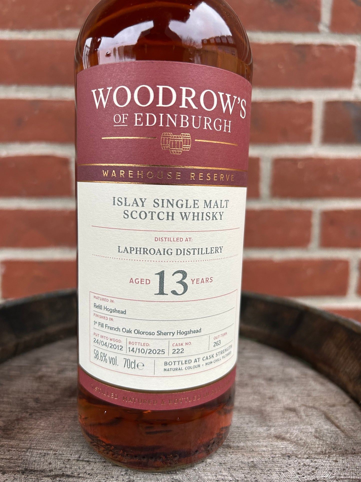 Laphroaig 2012 13 år 58,6% Woodrow´s
