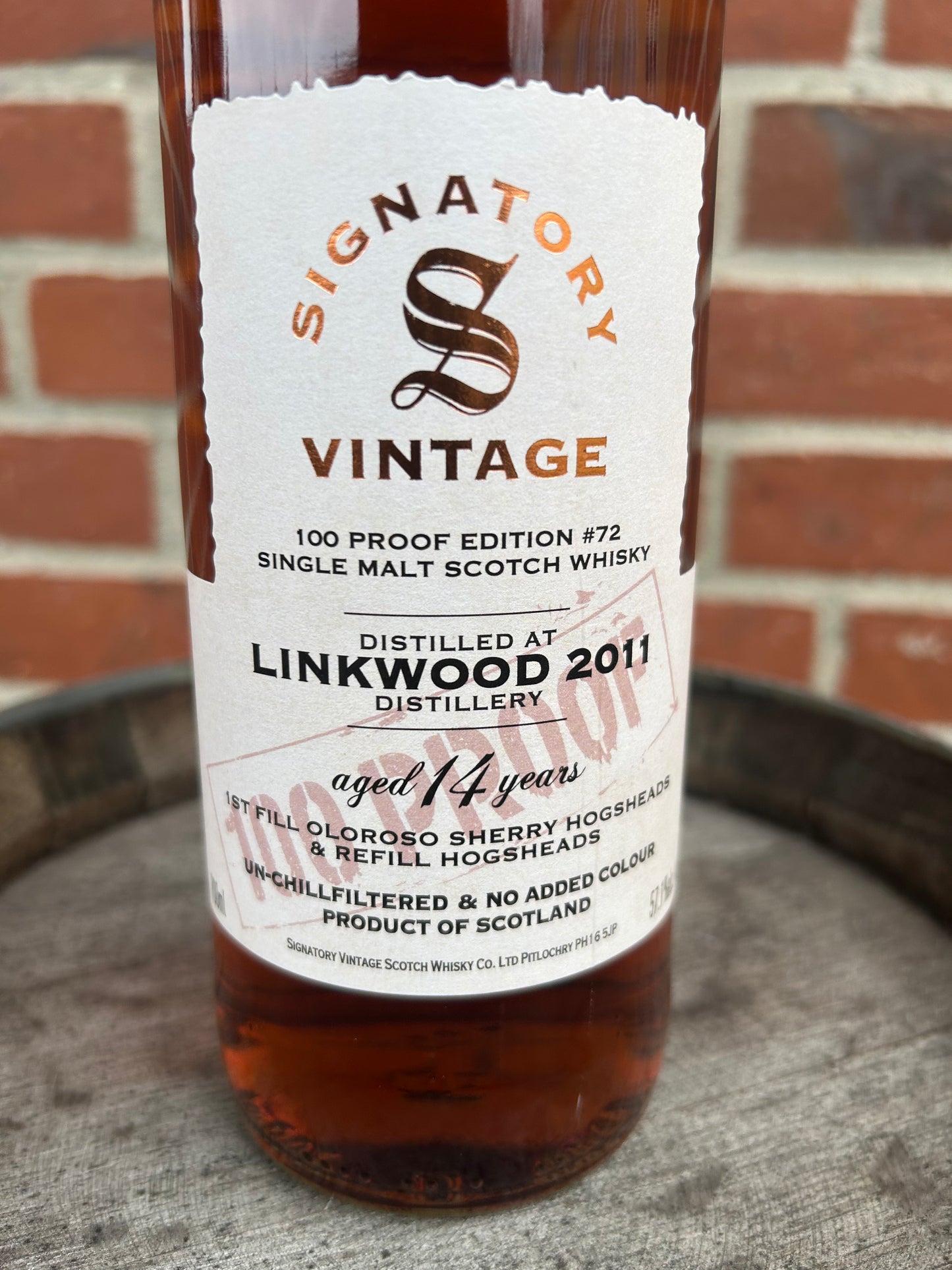 Linkwood 2011 14 år 57,1% #72 100 Proof Signatory