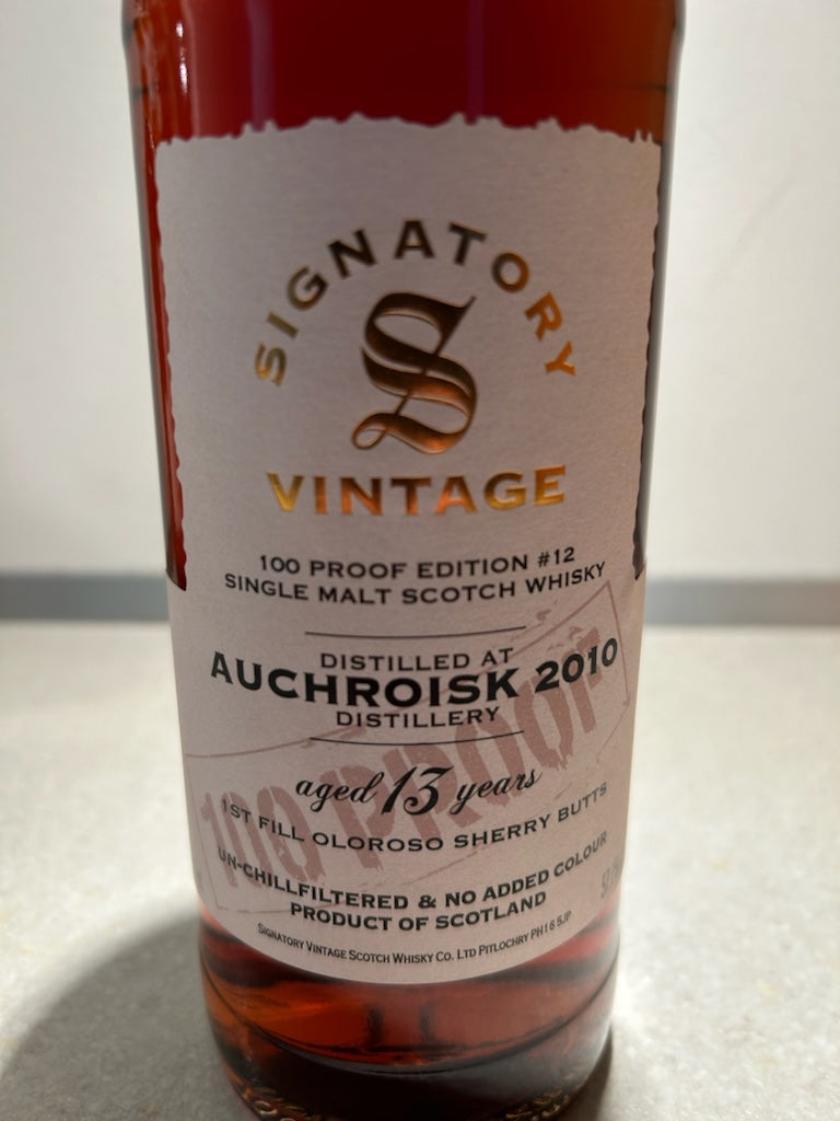 Auchroisk 2010 13 år 57,1% 100 Proof Signatory