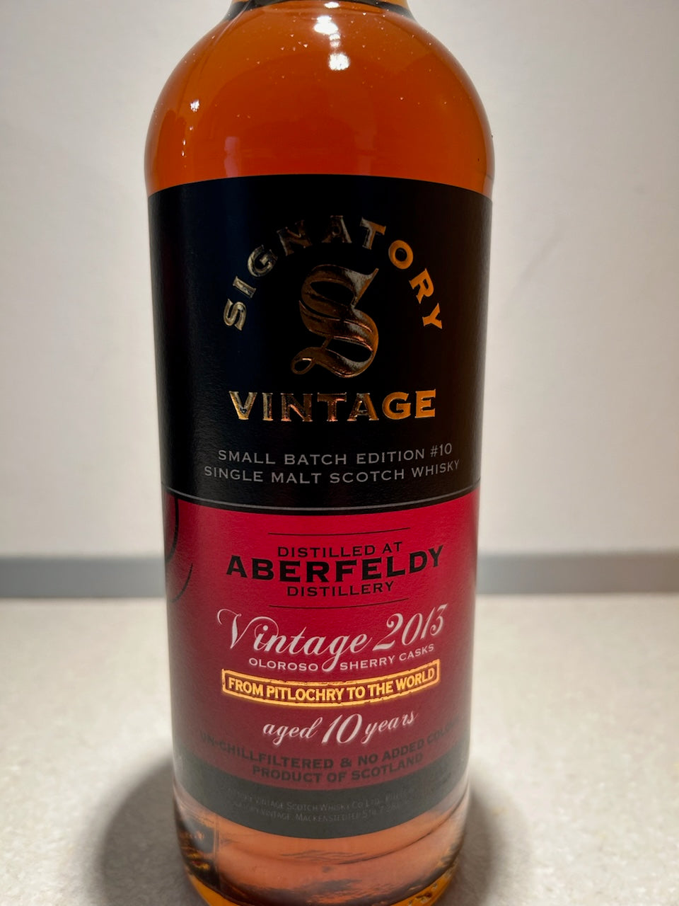 Aberfeldy 2013 10 år 48,2%, Small Batch SIgnatory.