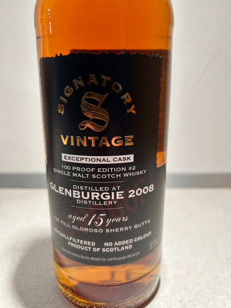Glenburgie 2008 15 år 57,1% 100 Proof Exceptinal Cask