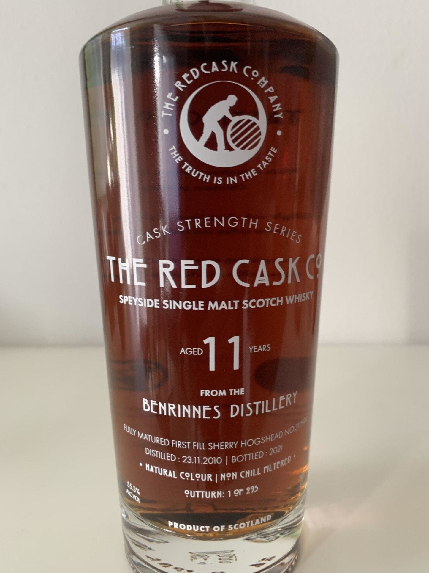 Benrinnes 11 år 55,3% Old, 1st Fill Sherry Finish Hogshead Cask no. 311559. By Rauff & Fagerberg