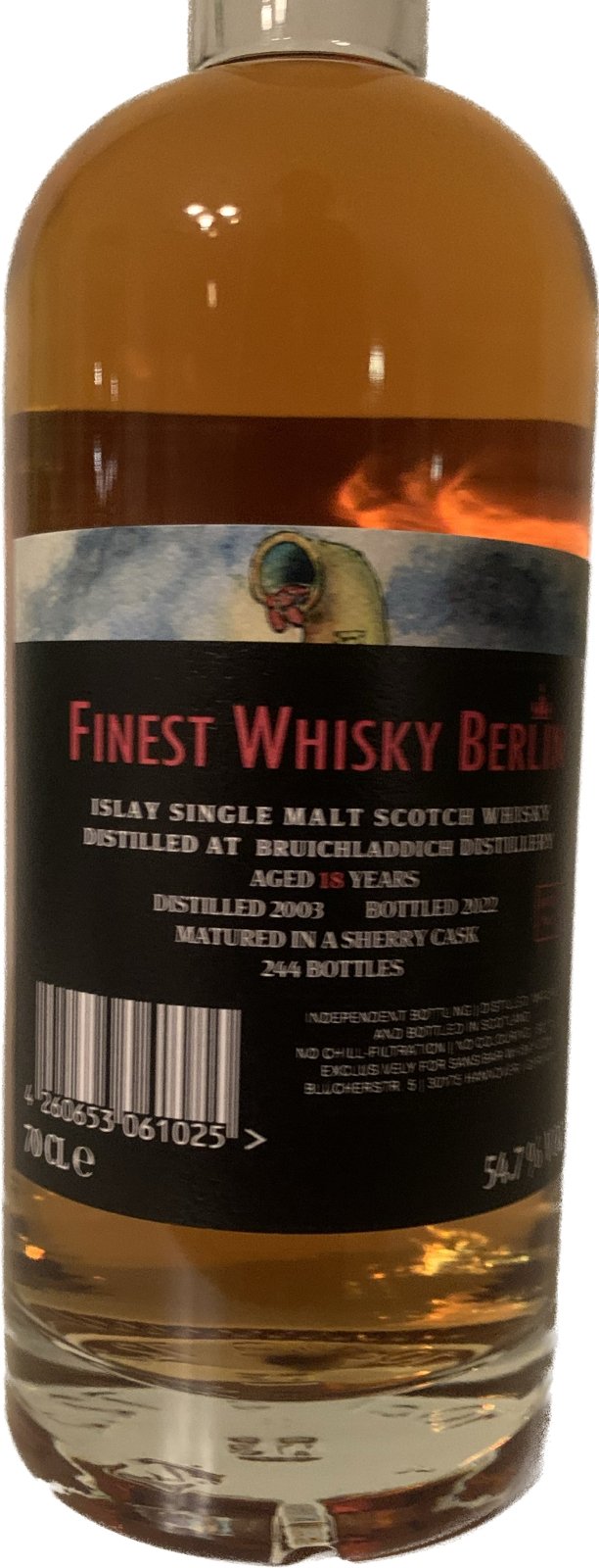 Bruichladdich 2003, 18 år 54,7% sherry cask