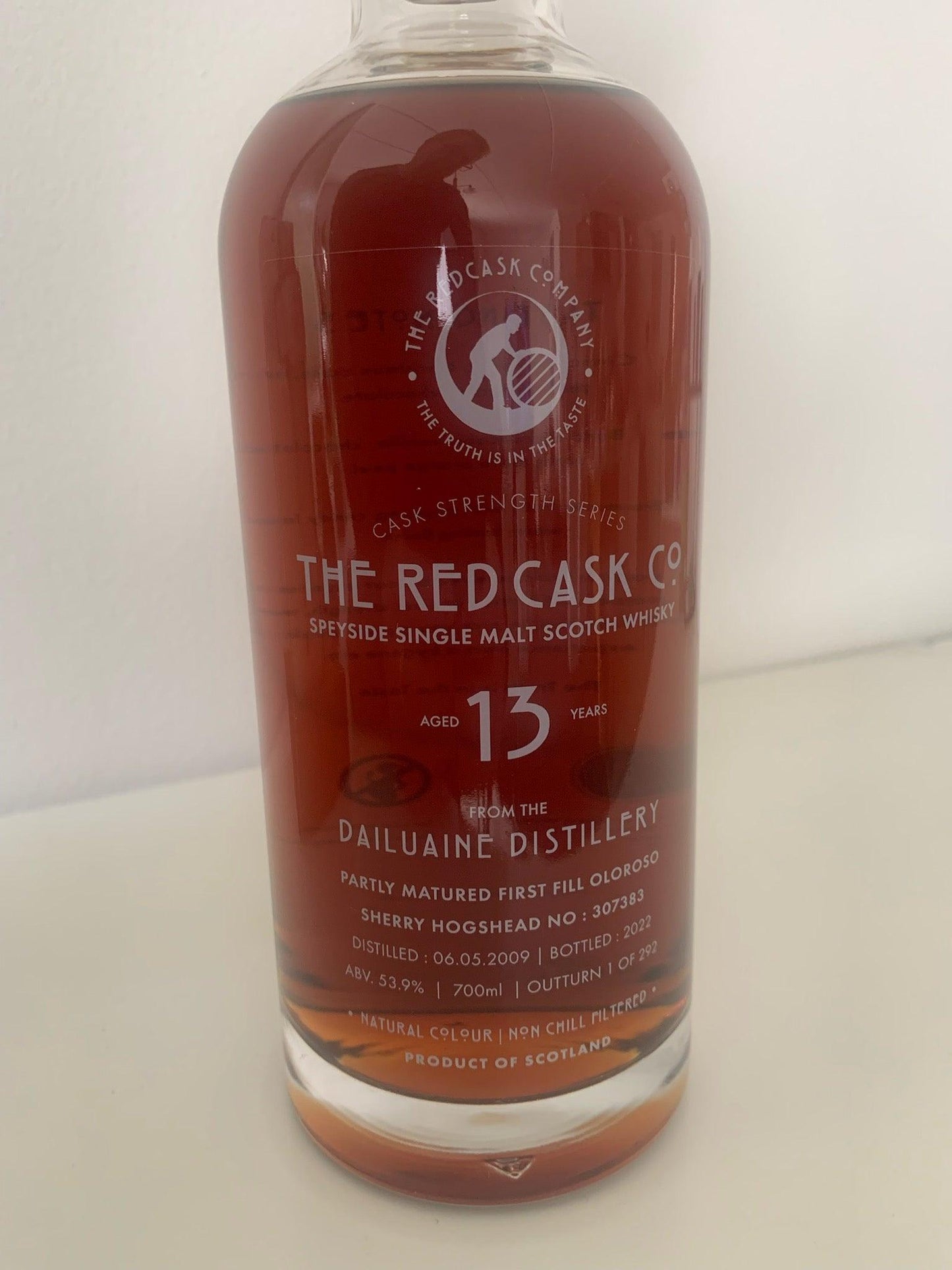 Dailuaine 13 år 53,9% Old, First Fill Oloroso Sherry Finish Cask Strength.