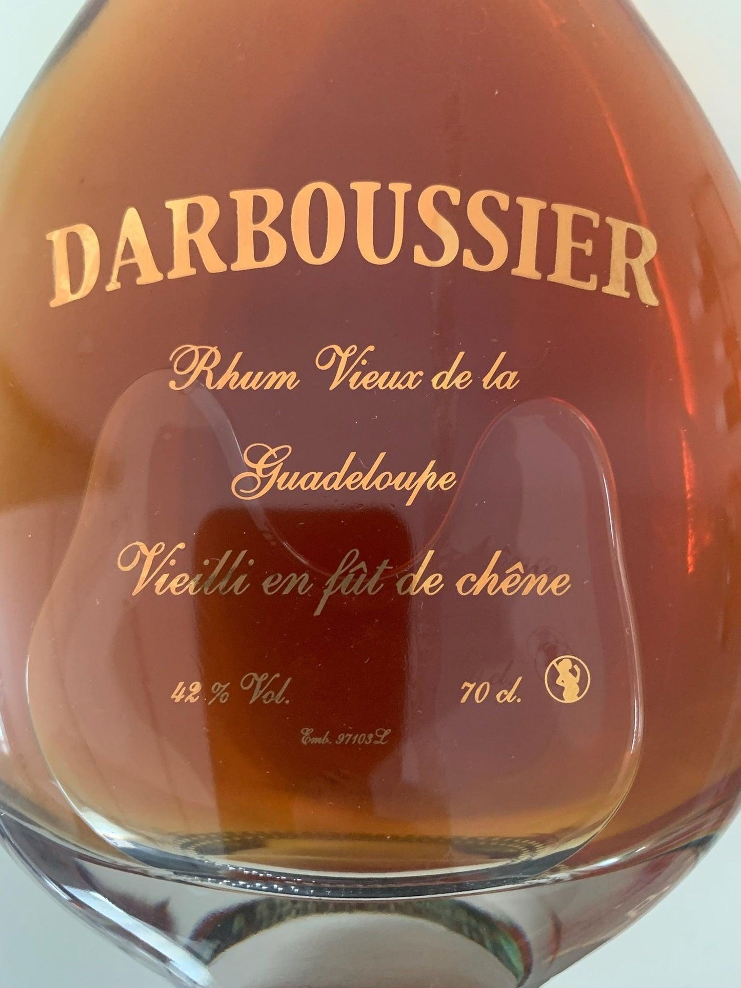 Darboussier Carafe Rhum Vieux Ltr. 42 % rom By Rauff & Fagerberg