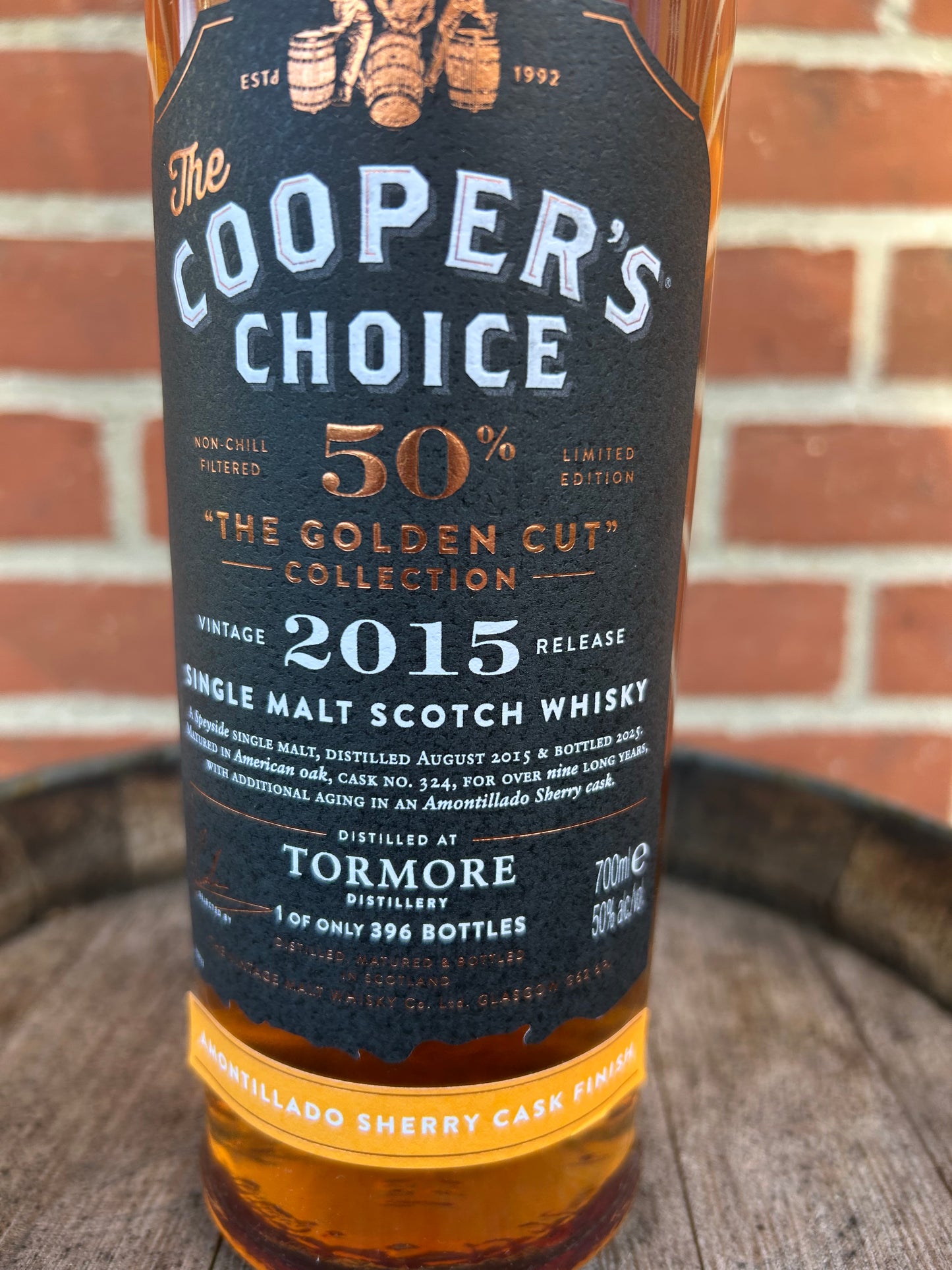 Tormore 2015 9 år 50% Coopers´s Choice