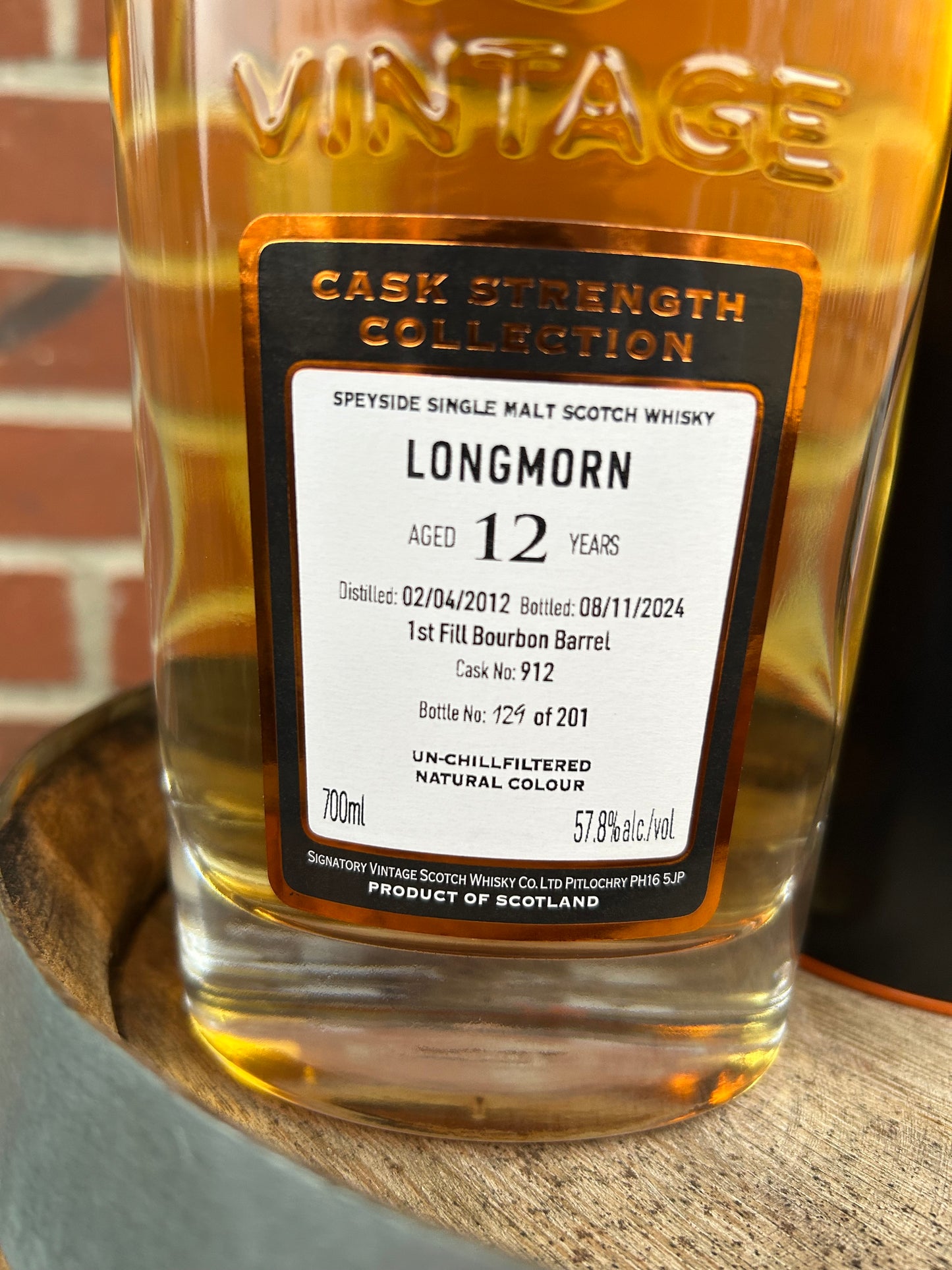 Longmorn 2012 12 år. 57,8% Signatory