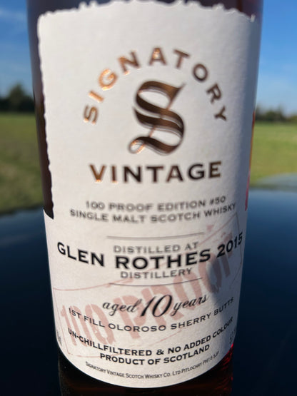 Glen Rothes 10 år 2015 57,1% 100 Proff Signatory #50