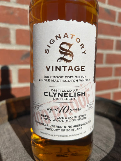 Clynelish 2016 10 år 57,1% #77 100 Proof SIgnatory