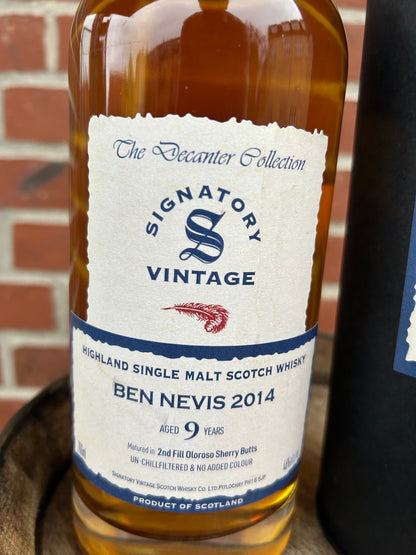 Ben Nevis 2014 9 år 46%, Ibisco Decanter Signatory