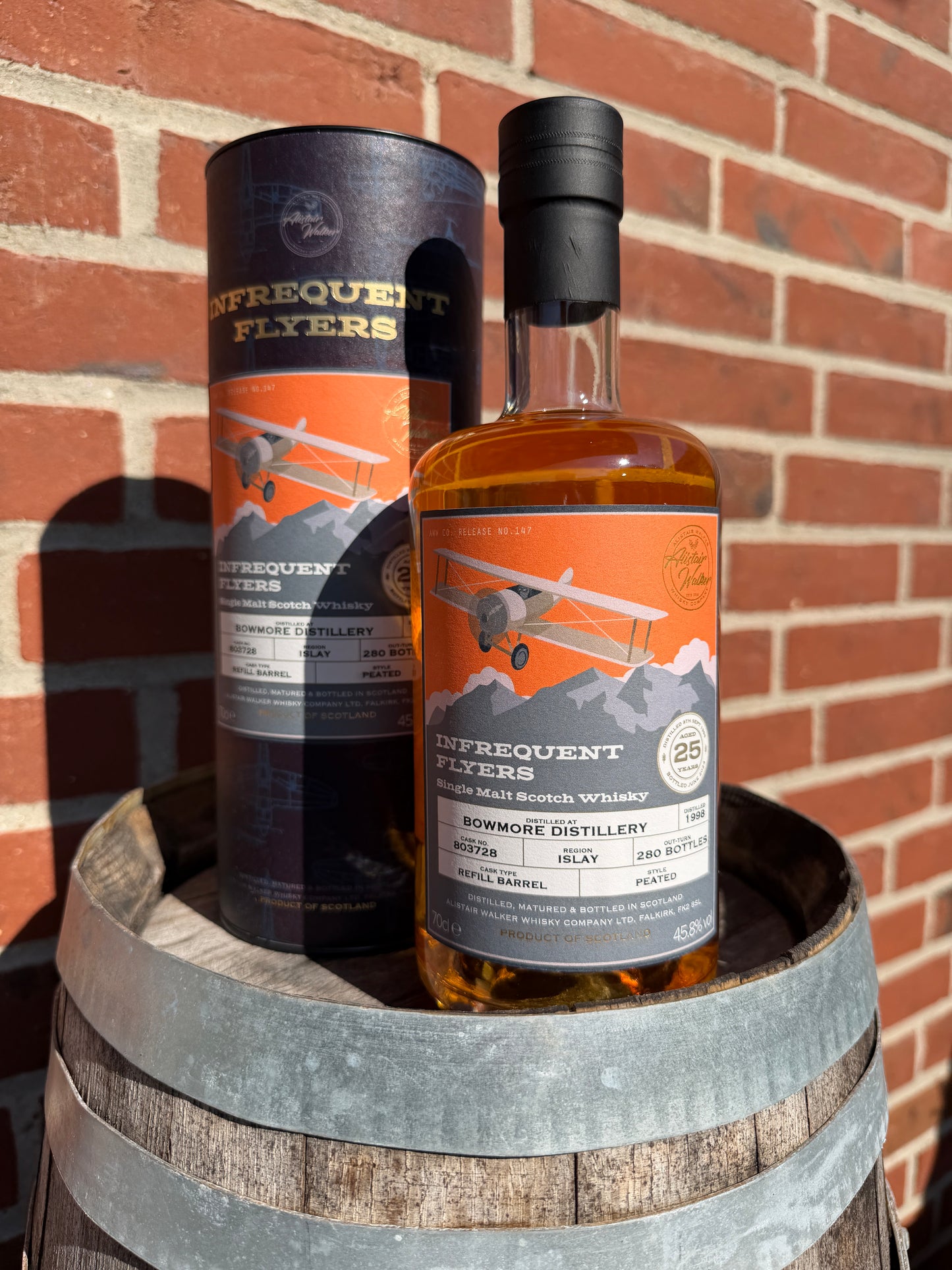 Bowmore 1998 25 år  45.8% Infrequent Flyers