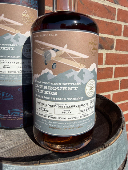 Undisclosed Islay 2007 18 år 53.7% Infrequent Flyers