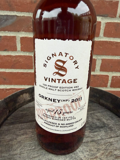 Orkney (HP) 2011 15 år 57,1% # 83 100 Proof Signatory