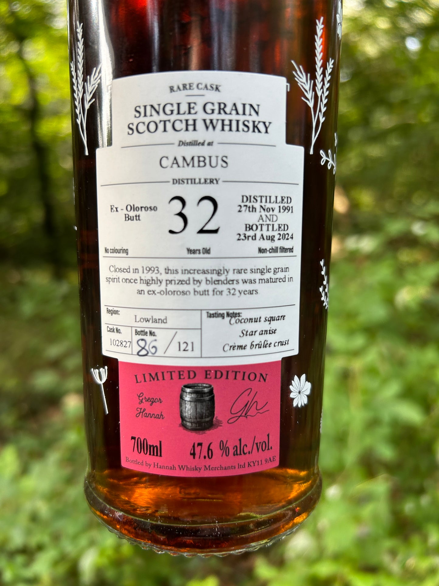 Cambus 32 år 47,6% 1991  Oloroso Butt Lady of the Glen