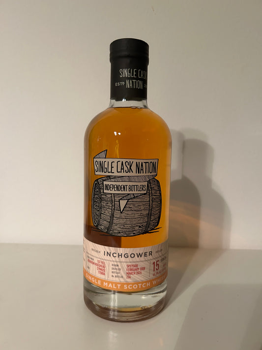 Inchgower 2008 15 år 55,3% Cask Strength Singel Cask Nation