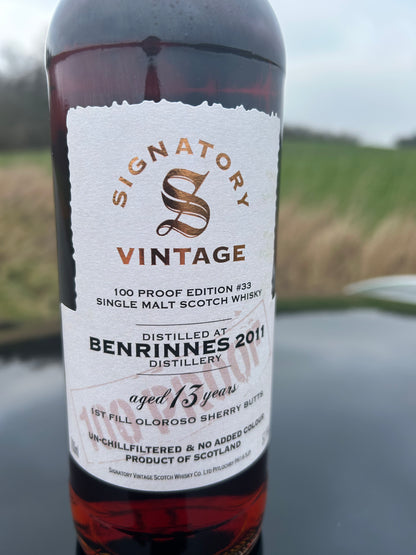 Benrinnes 2011 13 år 100 Proof Edition #33 Signatory Vintage 57,1%