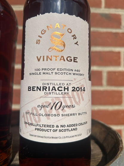 🛑 Et lækkert sæt af sherrybomber 🛑 BenRiach 10 år  Signatory &  Ardnamurchan Sherry Cask Release 2024