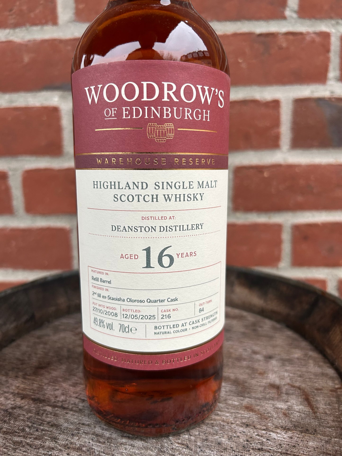 Deanston 2008 16 år 49,8% Woodrow`s