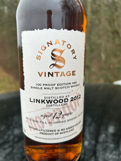 Linkwood 2012  12 år 57,1% 100 Proof # 68 Signatory