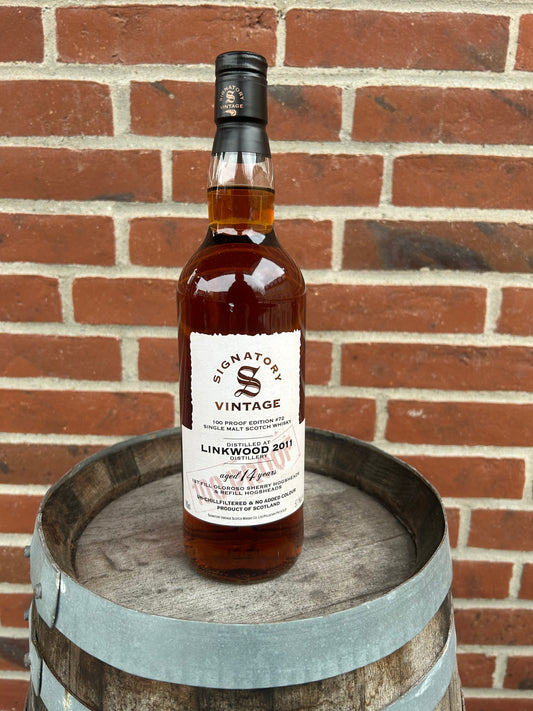 Linkwood 2011 14 år 57,1% #72 100 Proof Signatory
