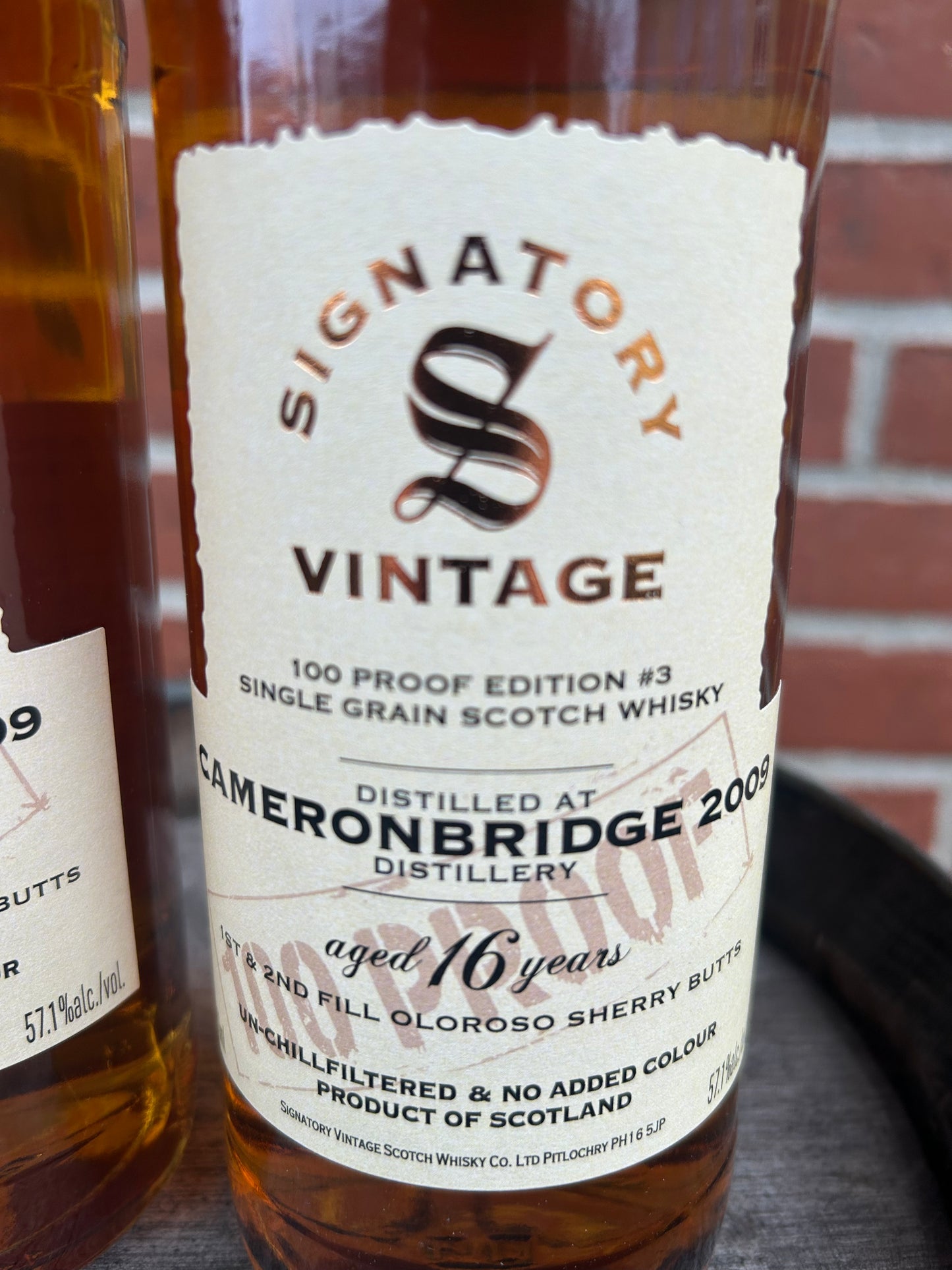 1 sæt Signatory 100 Proof grain aftapninger Cameronbridge & North British