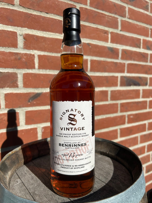 Benrinnes 2012 13 år 57,1% #78 100 Proof Signatory