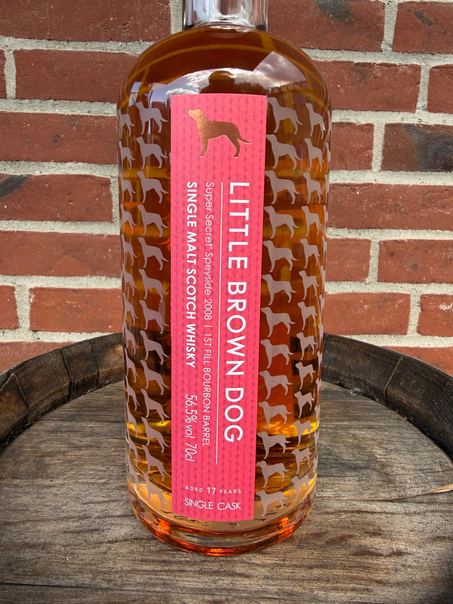 Super Secret Speyside 2008 17 år 56,5%Little Brown Dog