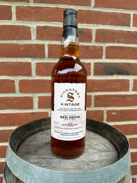 Ben Nevis 2015 10 år 57,1% 100 Proof Edition #80 Signatory