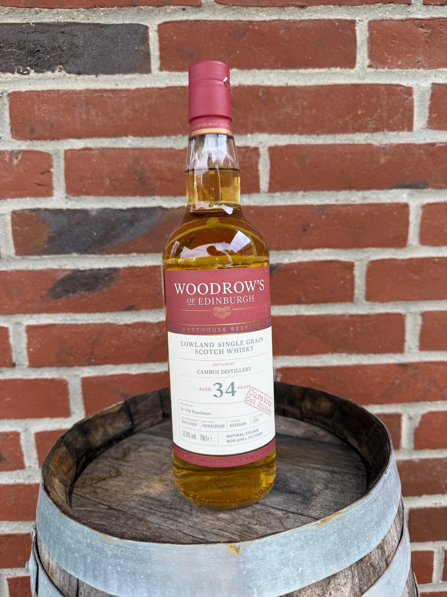 Cambus 34 år 1991 52 % Woodrow's of Edinburgh