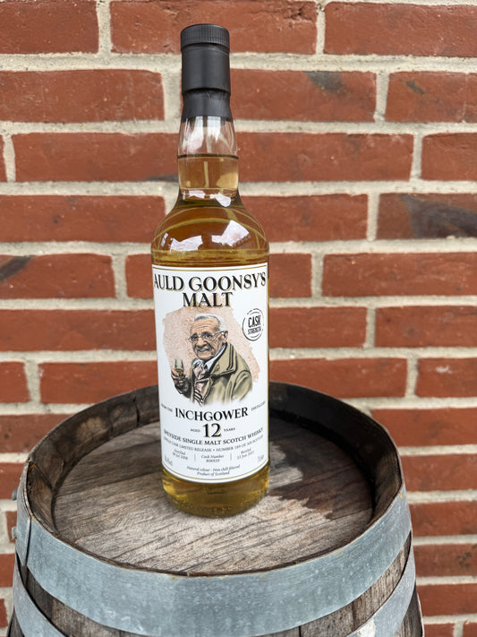 Inchgower 12 år 58,4% cask nr. 806929.cask strength.