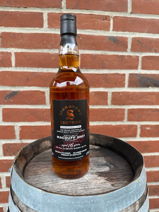 Macduff 2007 16 år 57,1% 100 Proof Exceptinal Cask